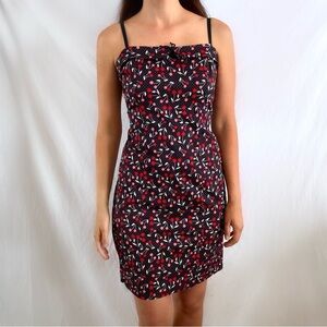 Vintage Y2K Ann Taylor loft floral retro pinup mini dress sundress cami 8 medium